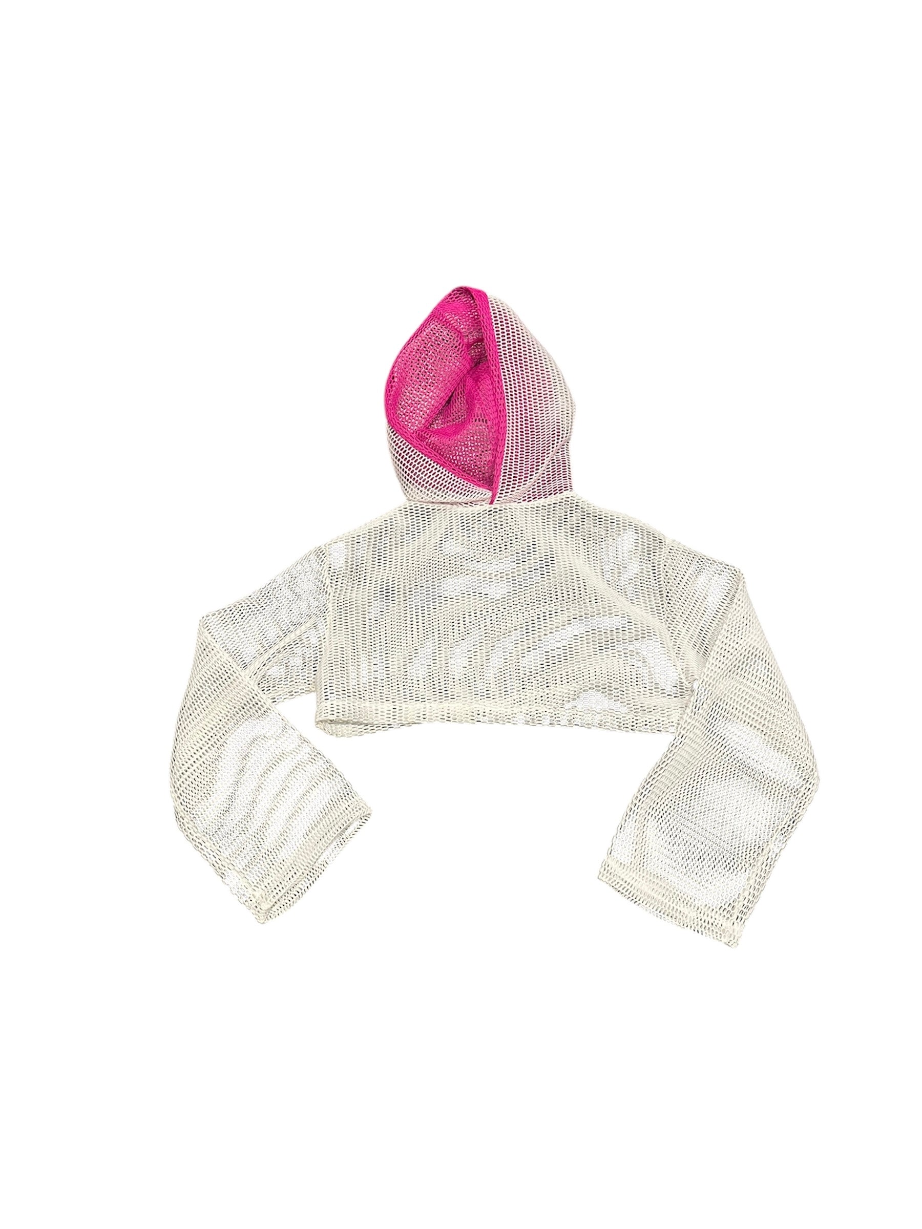 1/1 ice cream beets cropped mesh hoodie