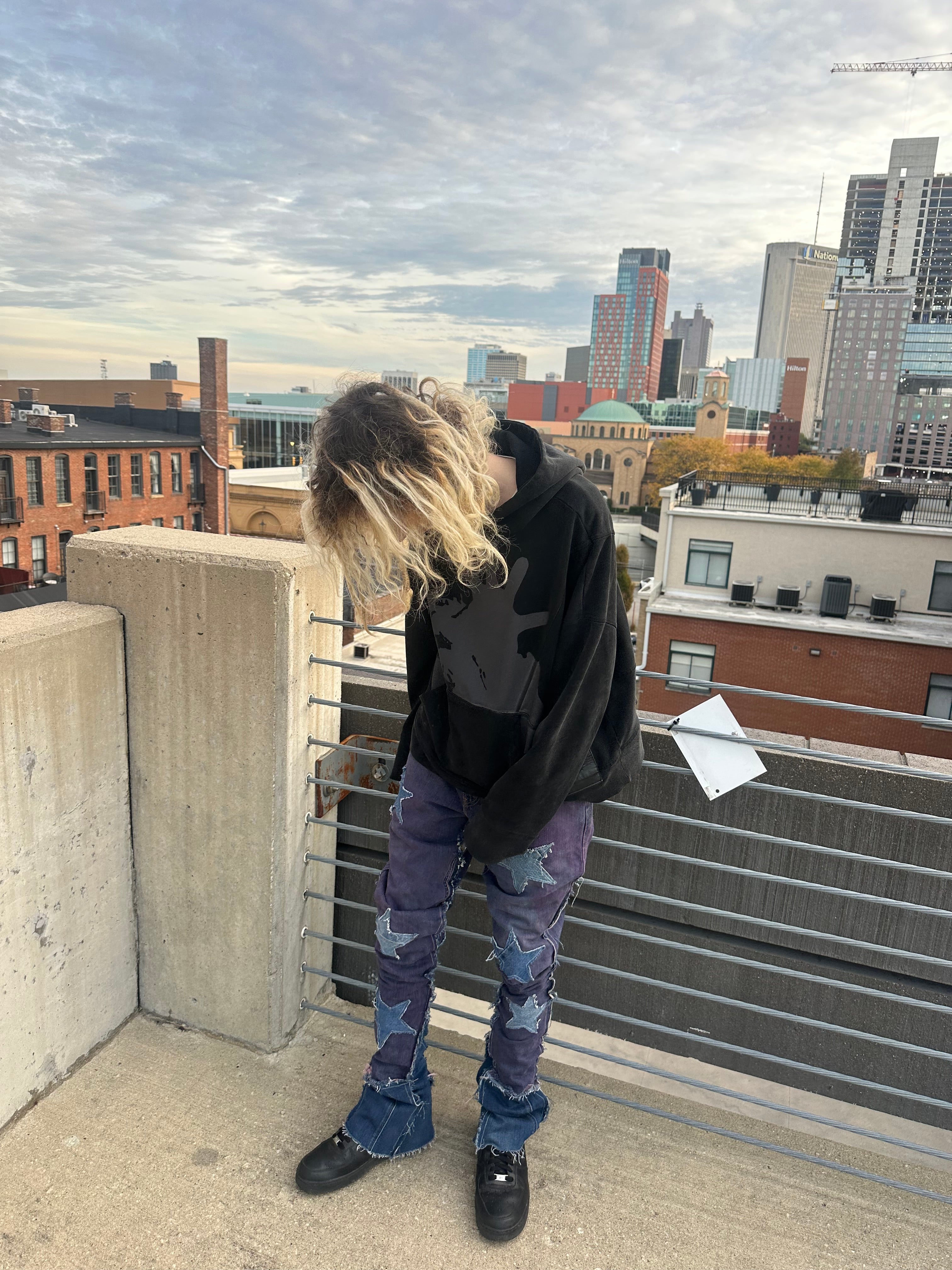 Size 34 Purple Skinny Star Jeans