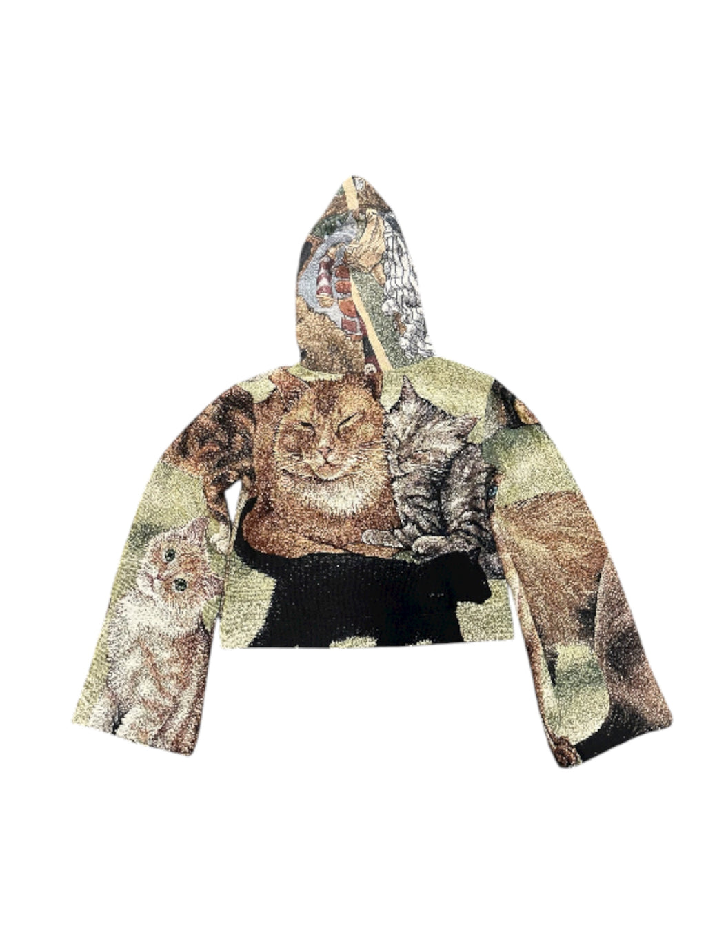 Size S 1/1 cats tapestry hoodie