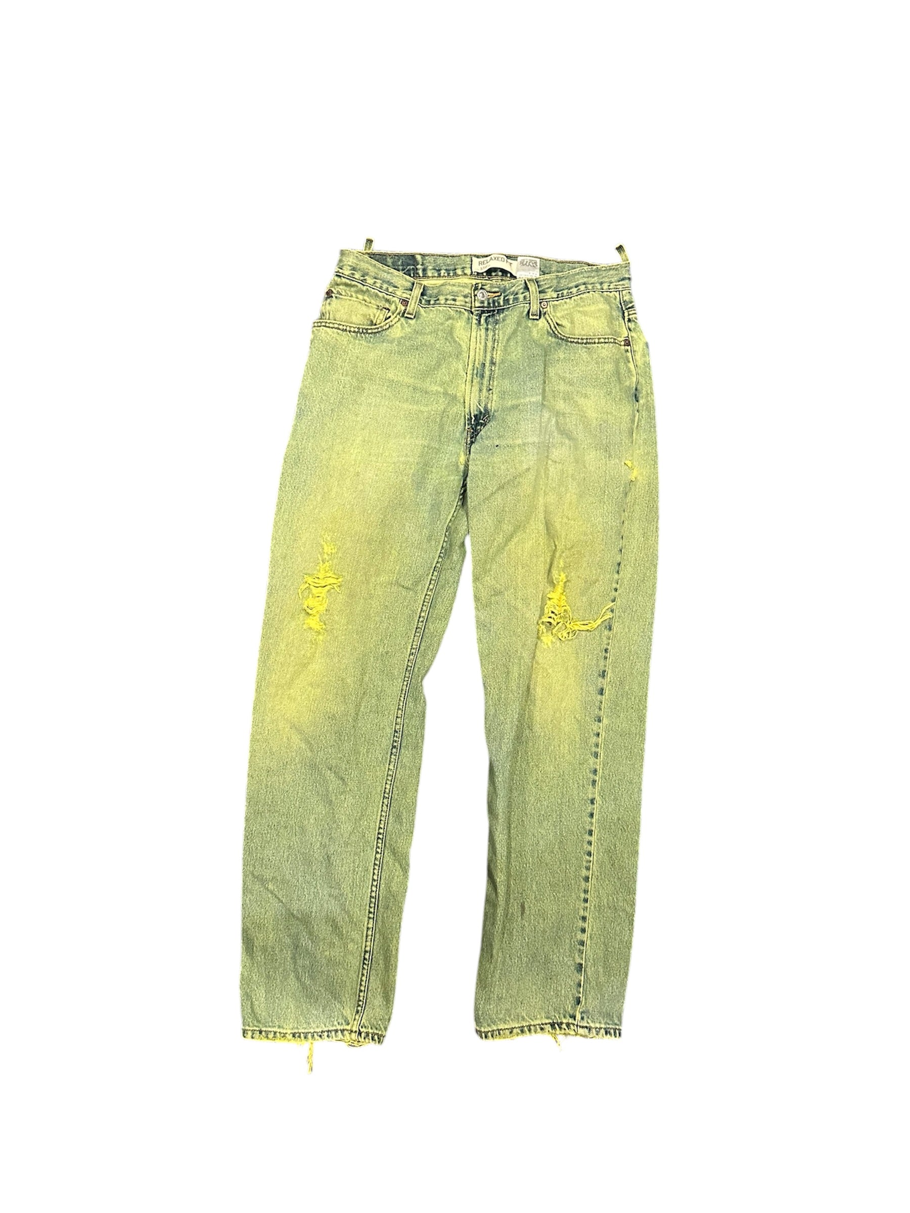 Size 36 slime dyed jeans