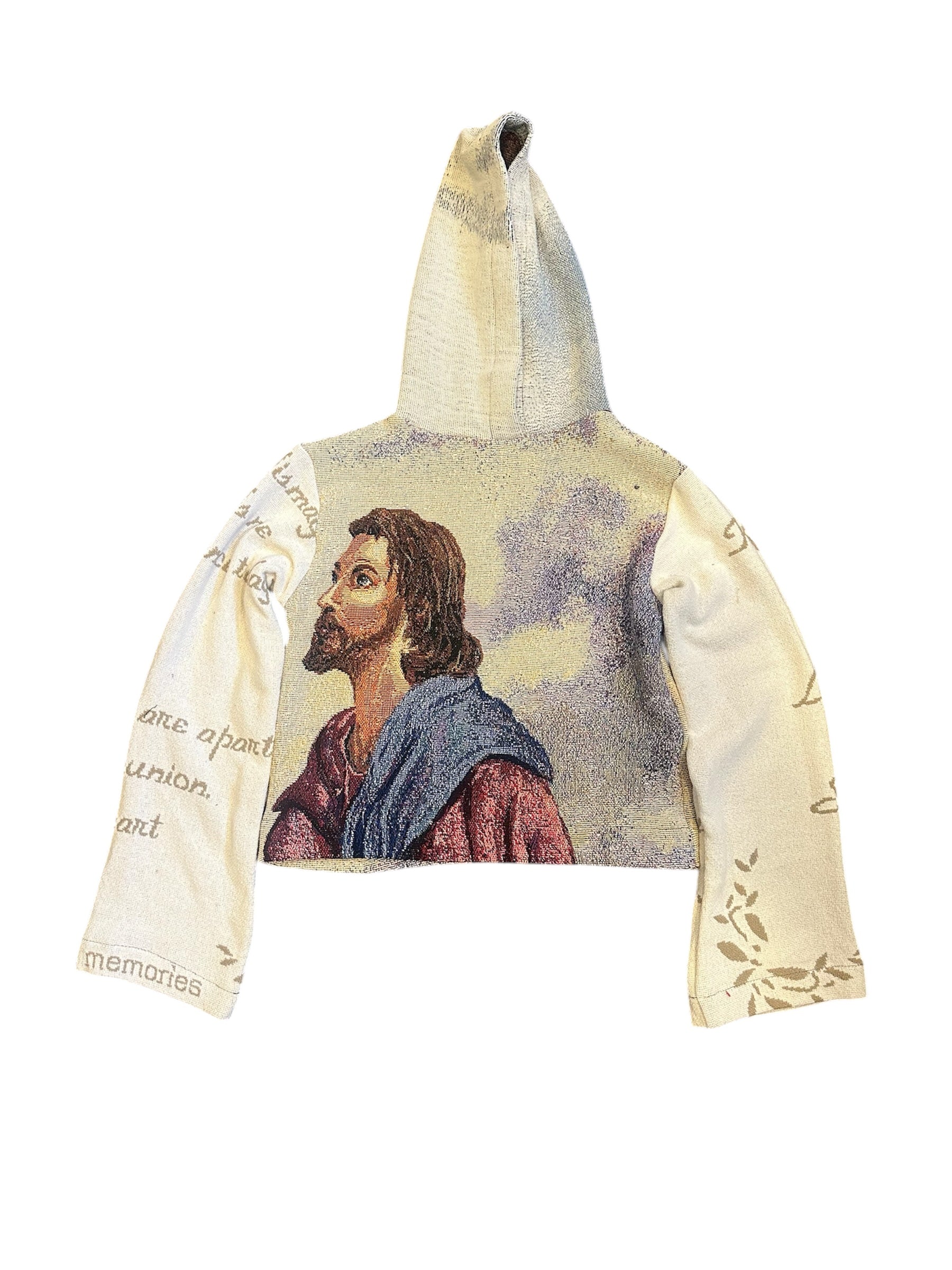 Size S 1/1 Jesus tapestry hoodie