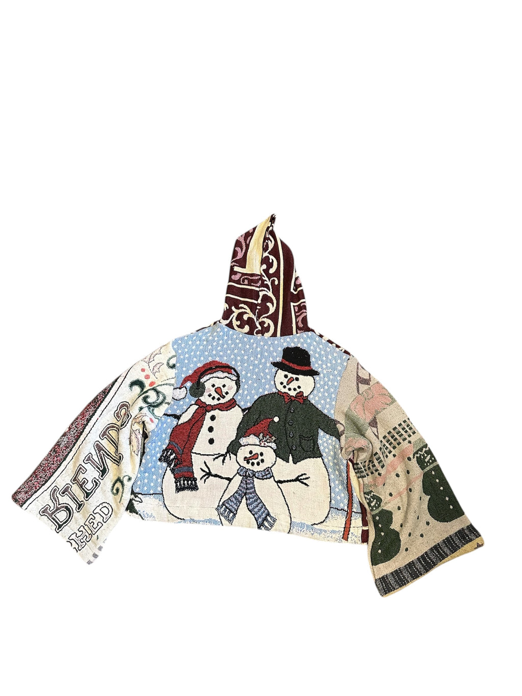 Size L 1/1 snowman fam tapestry hoodie
