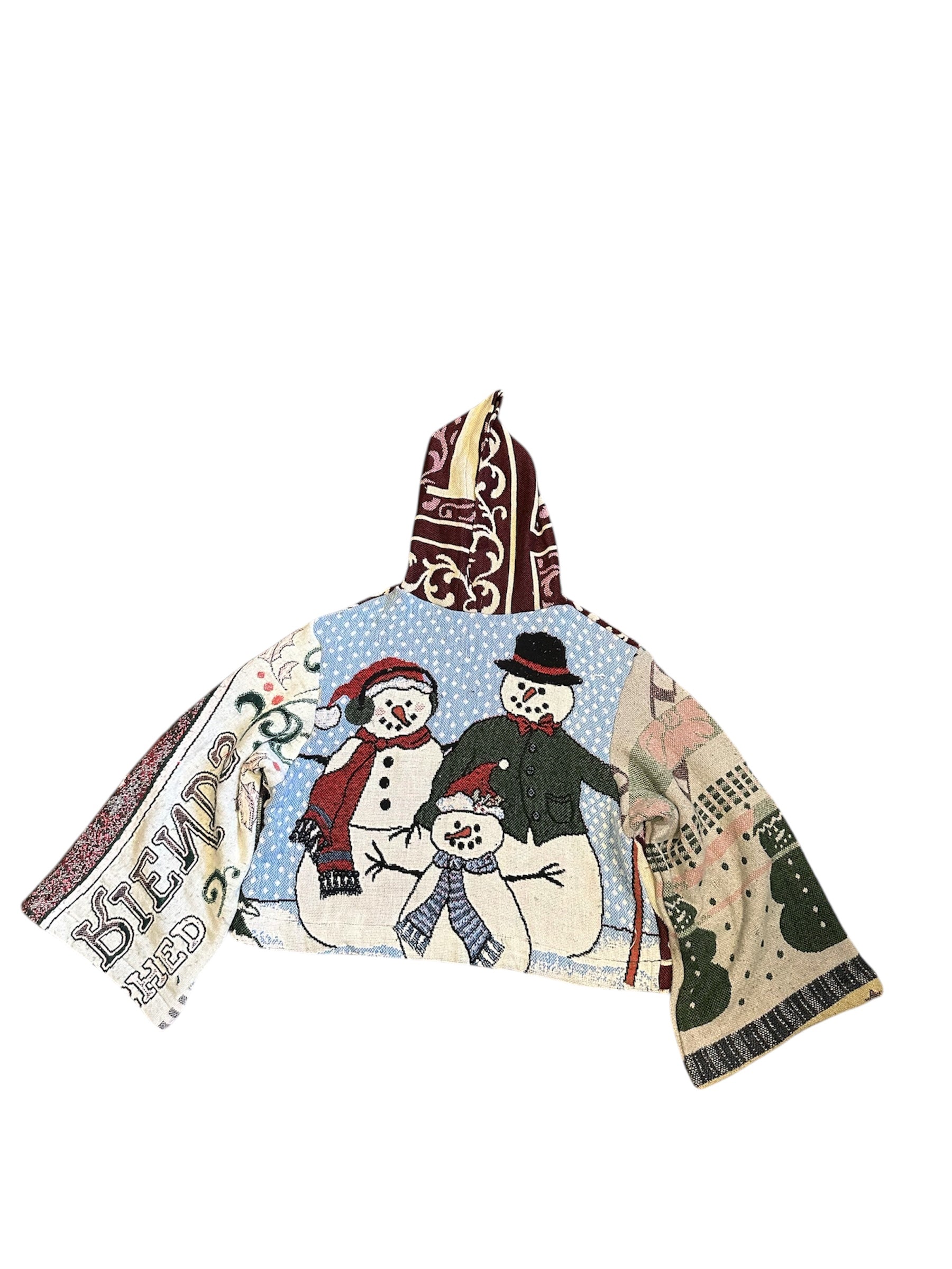 Size L 1/1 snowman fam tapestry hoodie