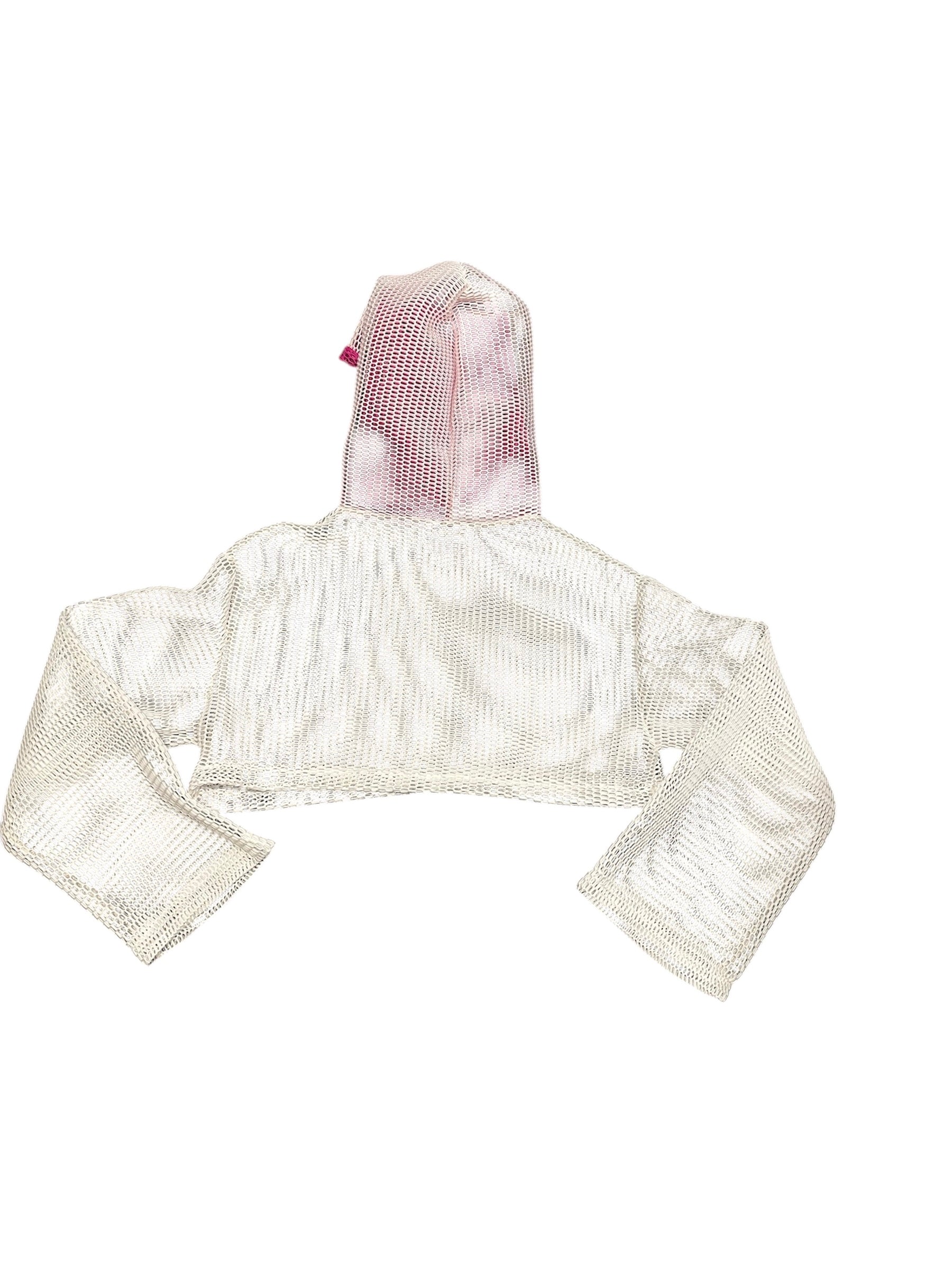 1/1 ice cream beets cropped mesh hoodie