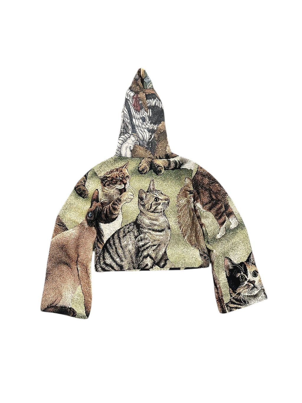 Size S 1/1 cats tapestry hoodie
