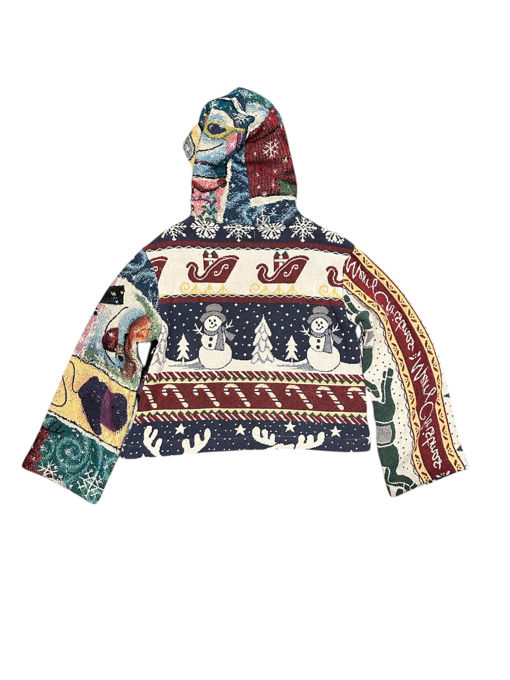Size S 1/1 cool snowman tapestry hoodie