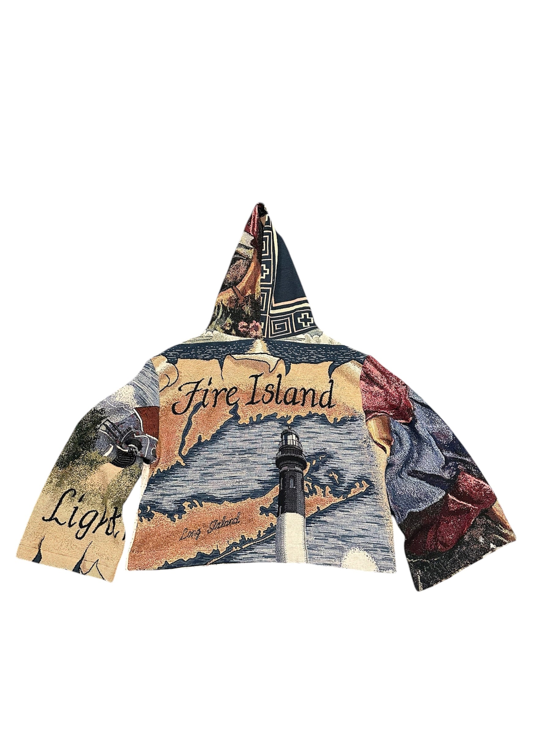 Size XL 1/1 fire island tapestry hoodie