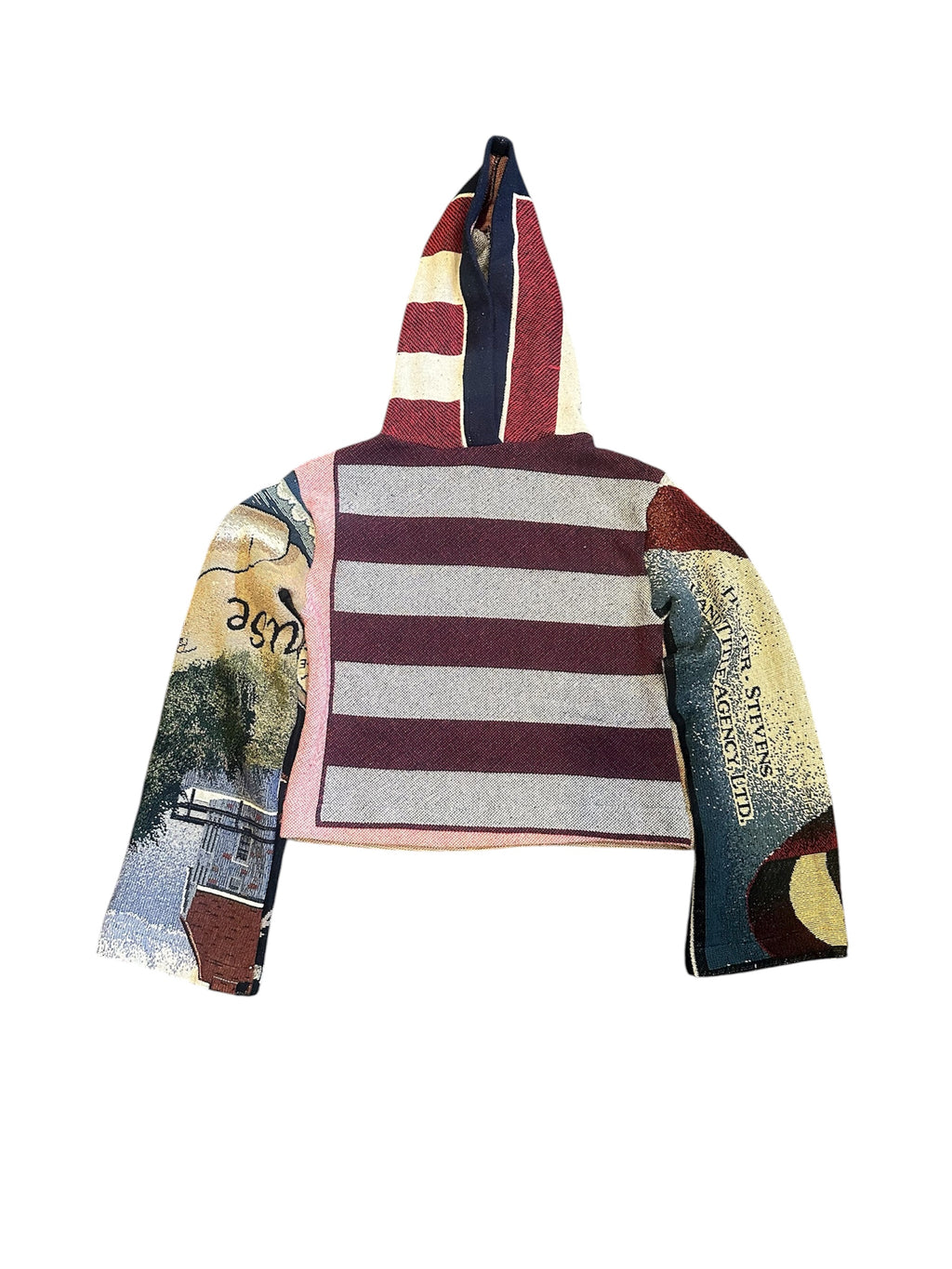 Size S 1/1 reverse flag tapestry hoodie