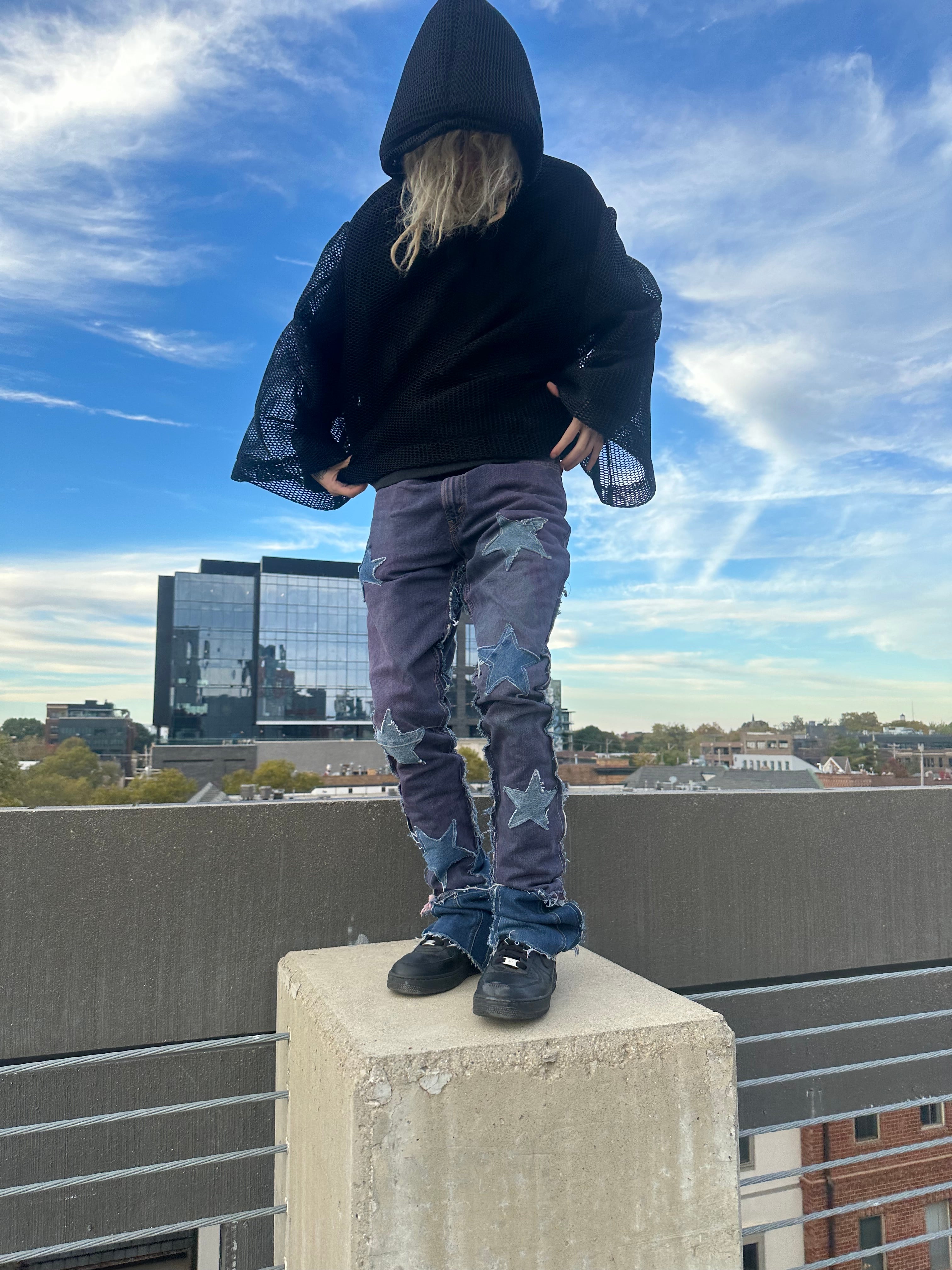 Size 34 Purple Skinny Star Jeans