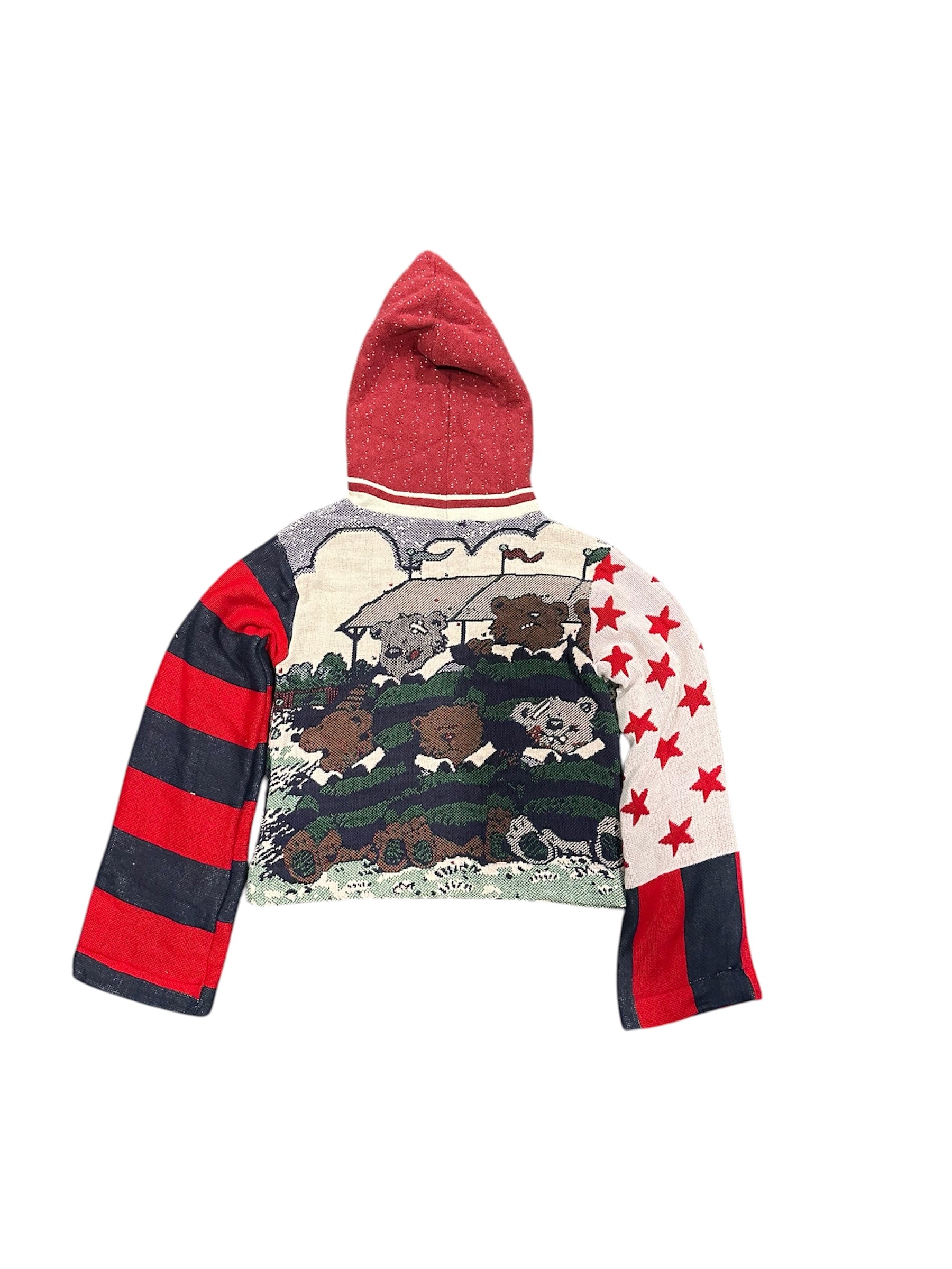 Size S 1/1 hockey animals tapestry hoodie