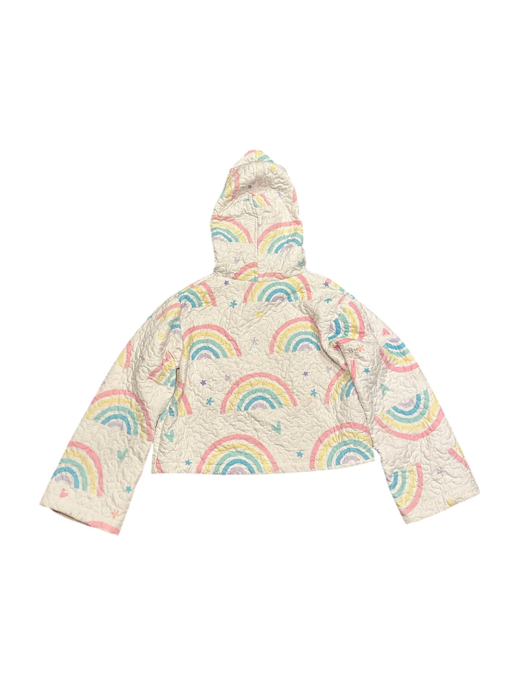 Size S 1/1 rainbows quilted hoodie