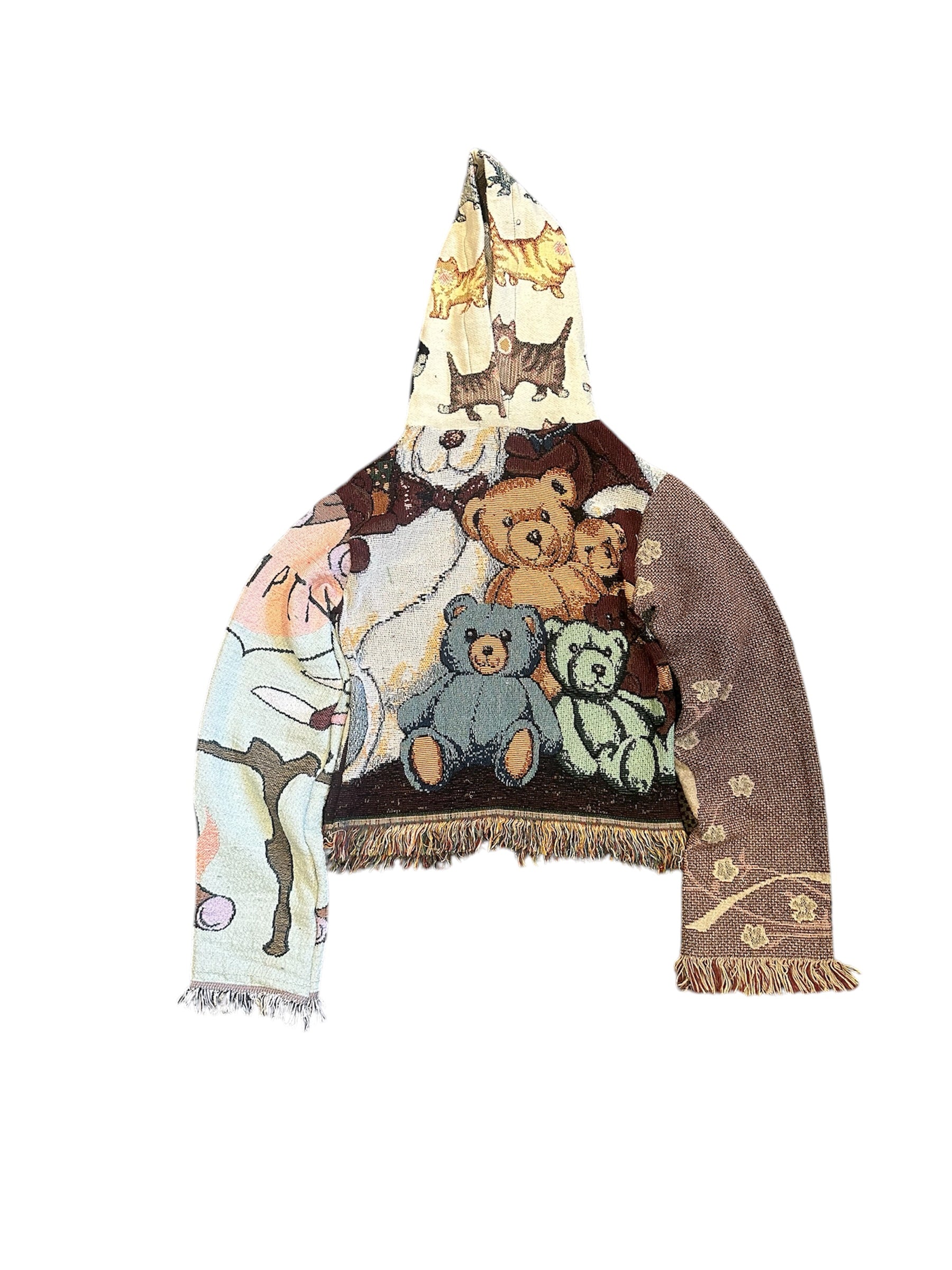 Size S 1/1 evil bear tapestry hoodie