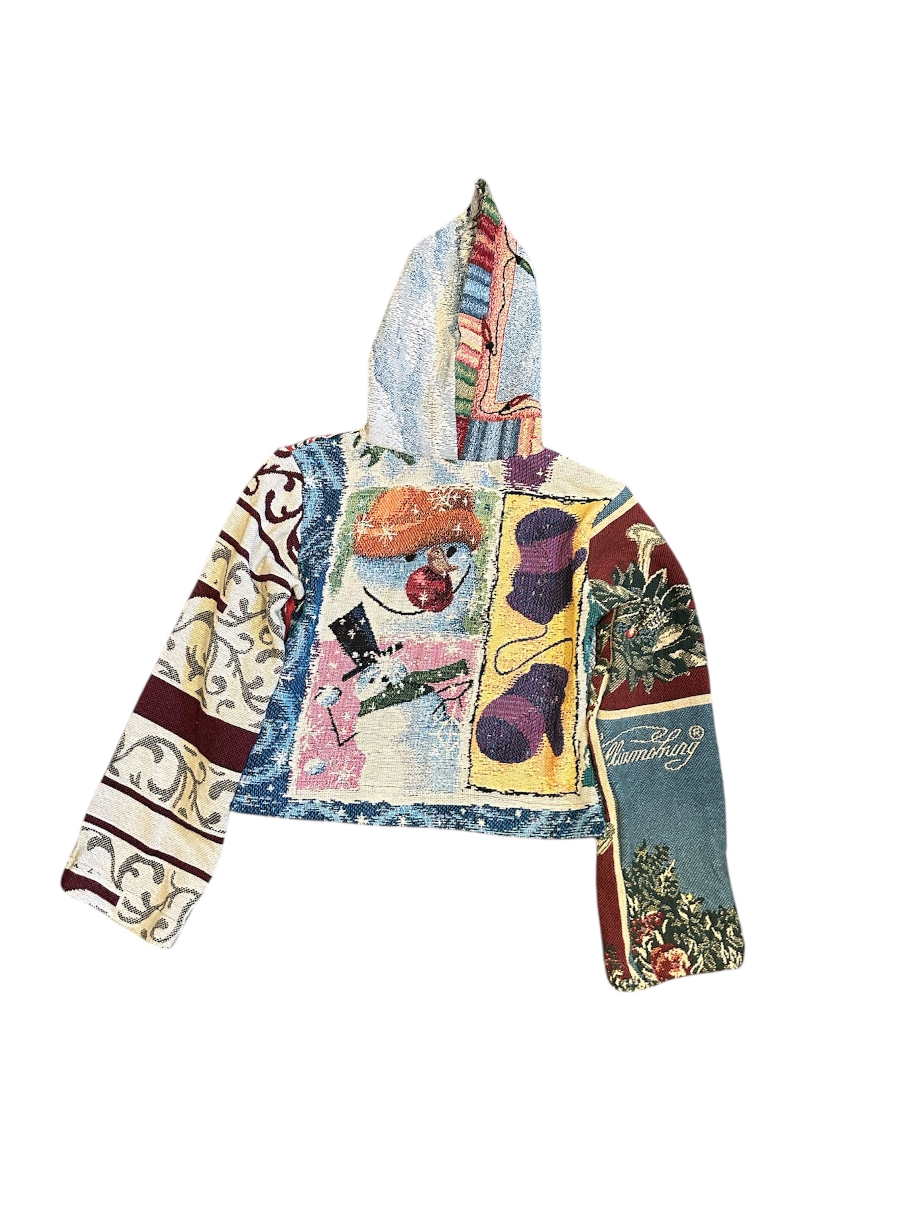 Size S 1/1 new cool snowman tapestry hoodie