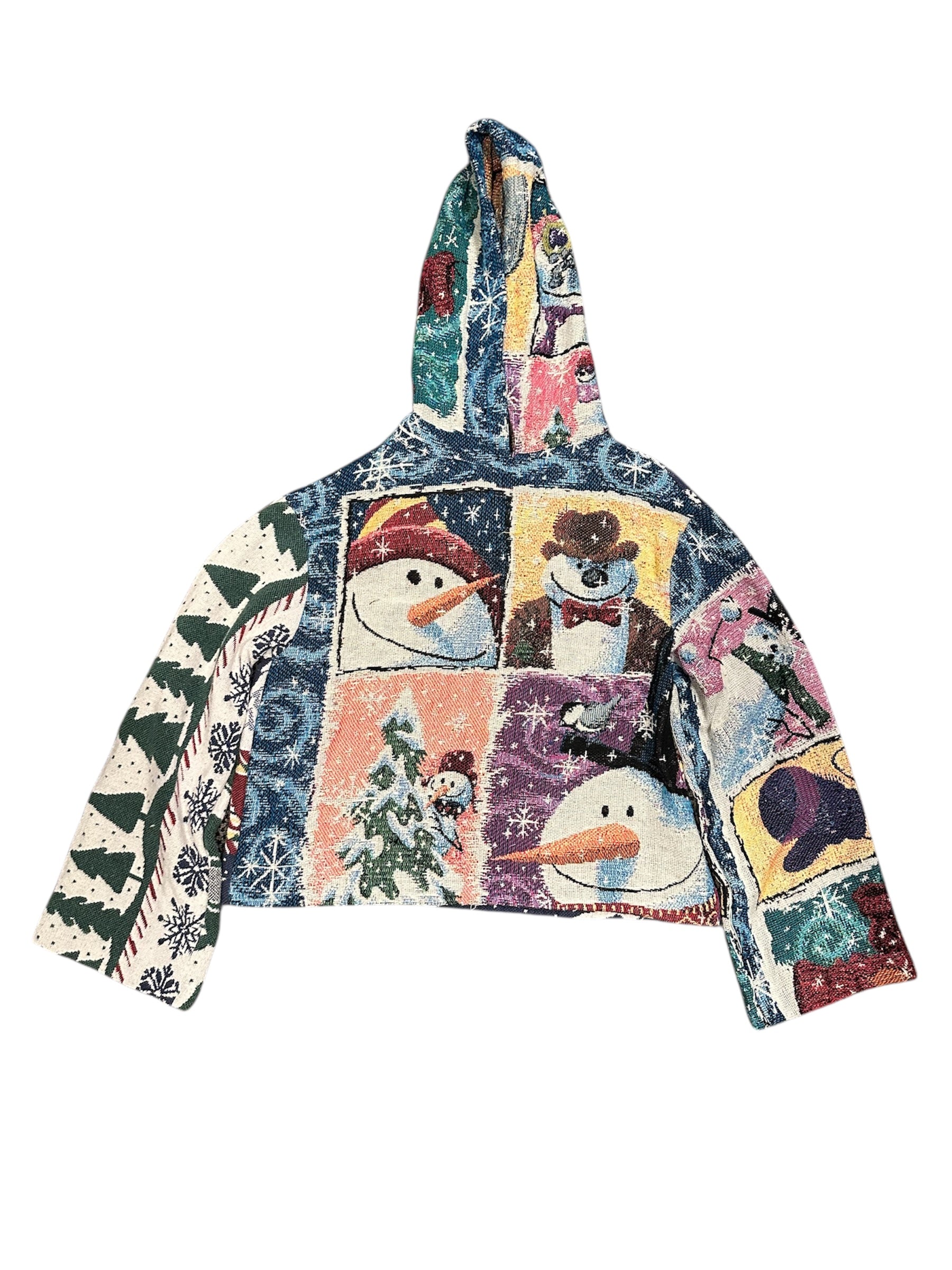 Size S 1/1 cool snowman tapestry hoodie