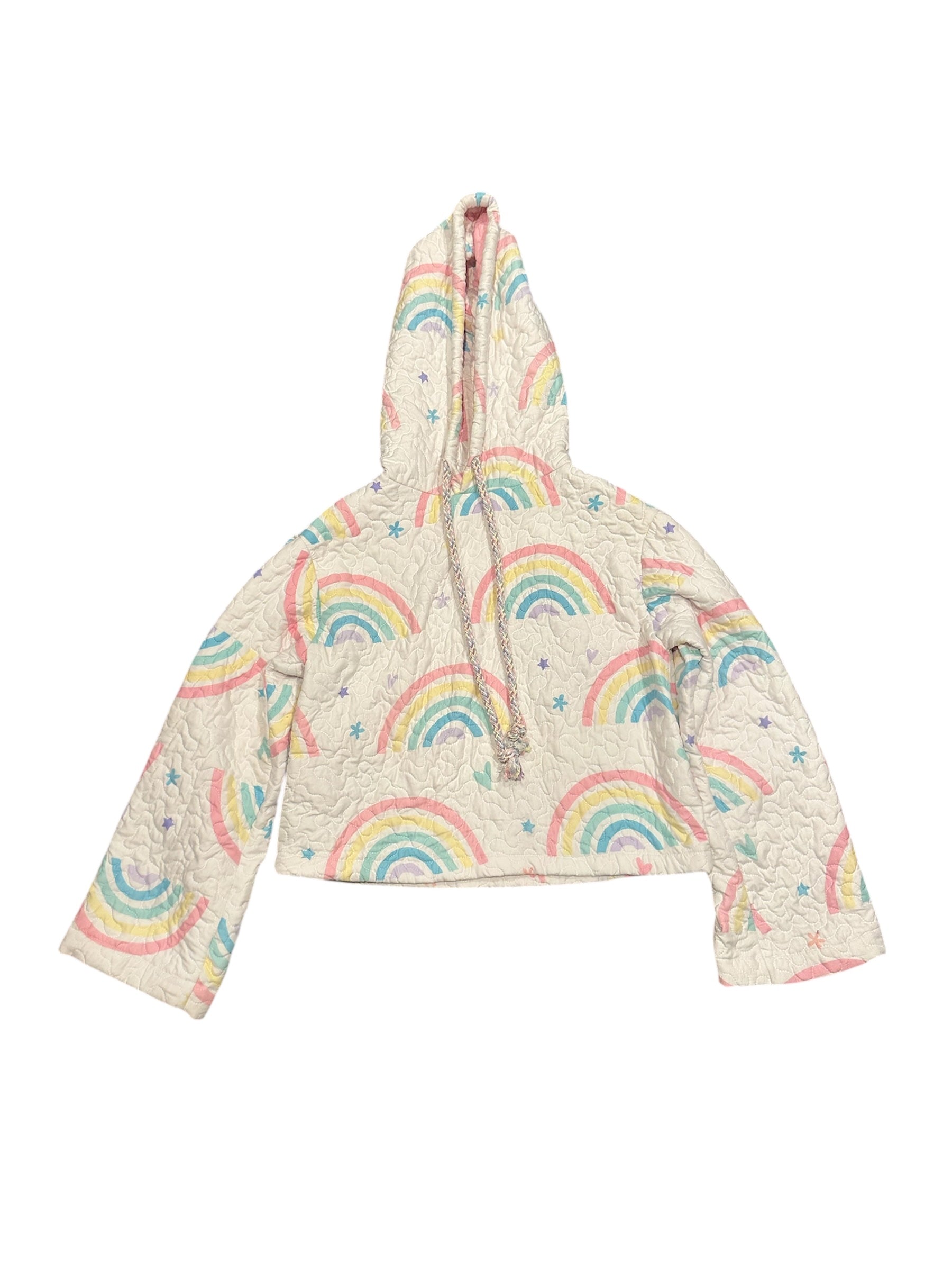 Size S 1/1 rainbows quilted hoodie