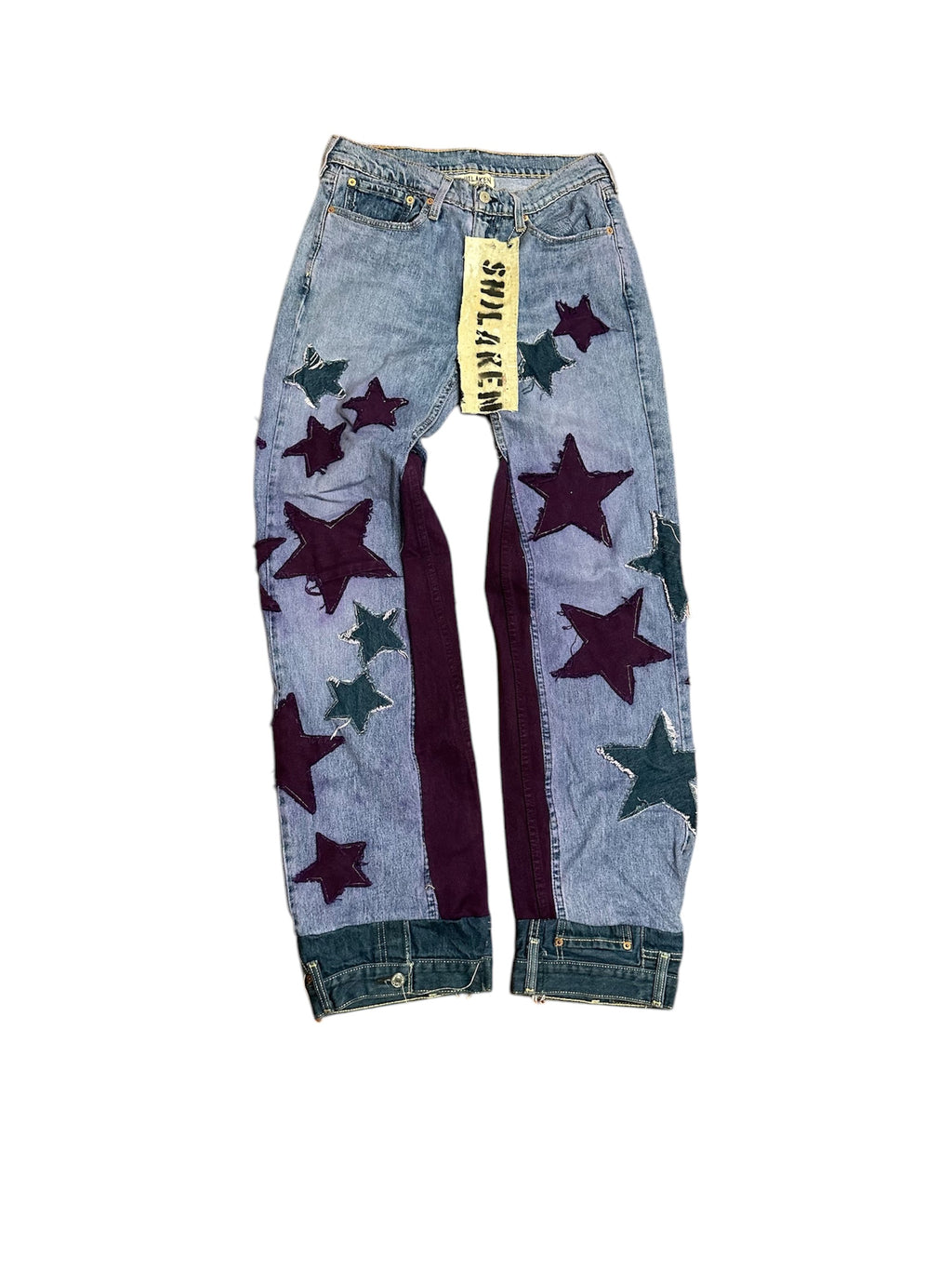 size 32 purple Star Skinny Jeans