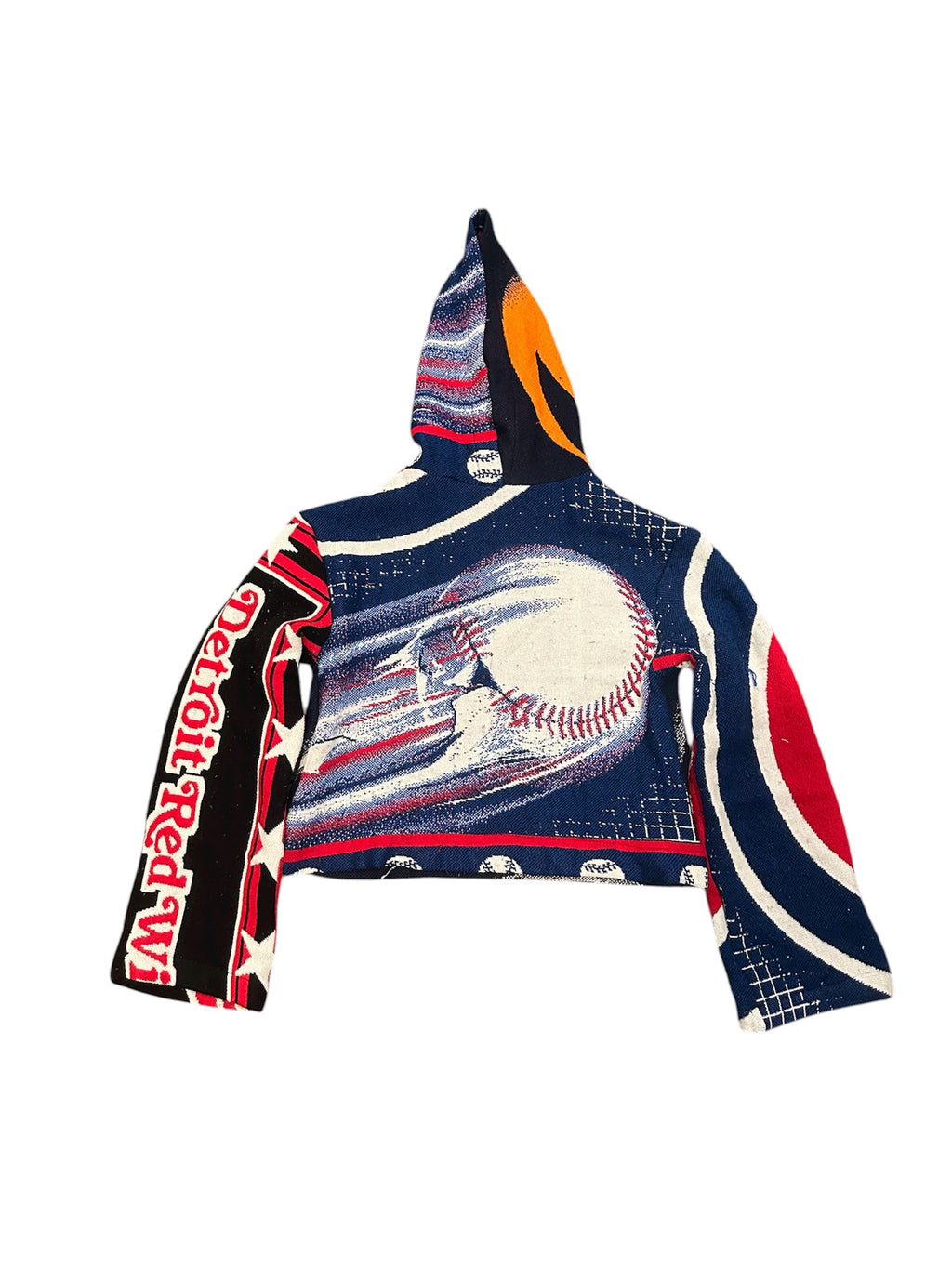 Size M 1/1 red wings tapestry hoodie