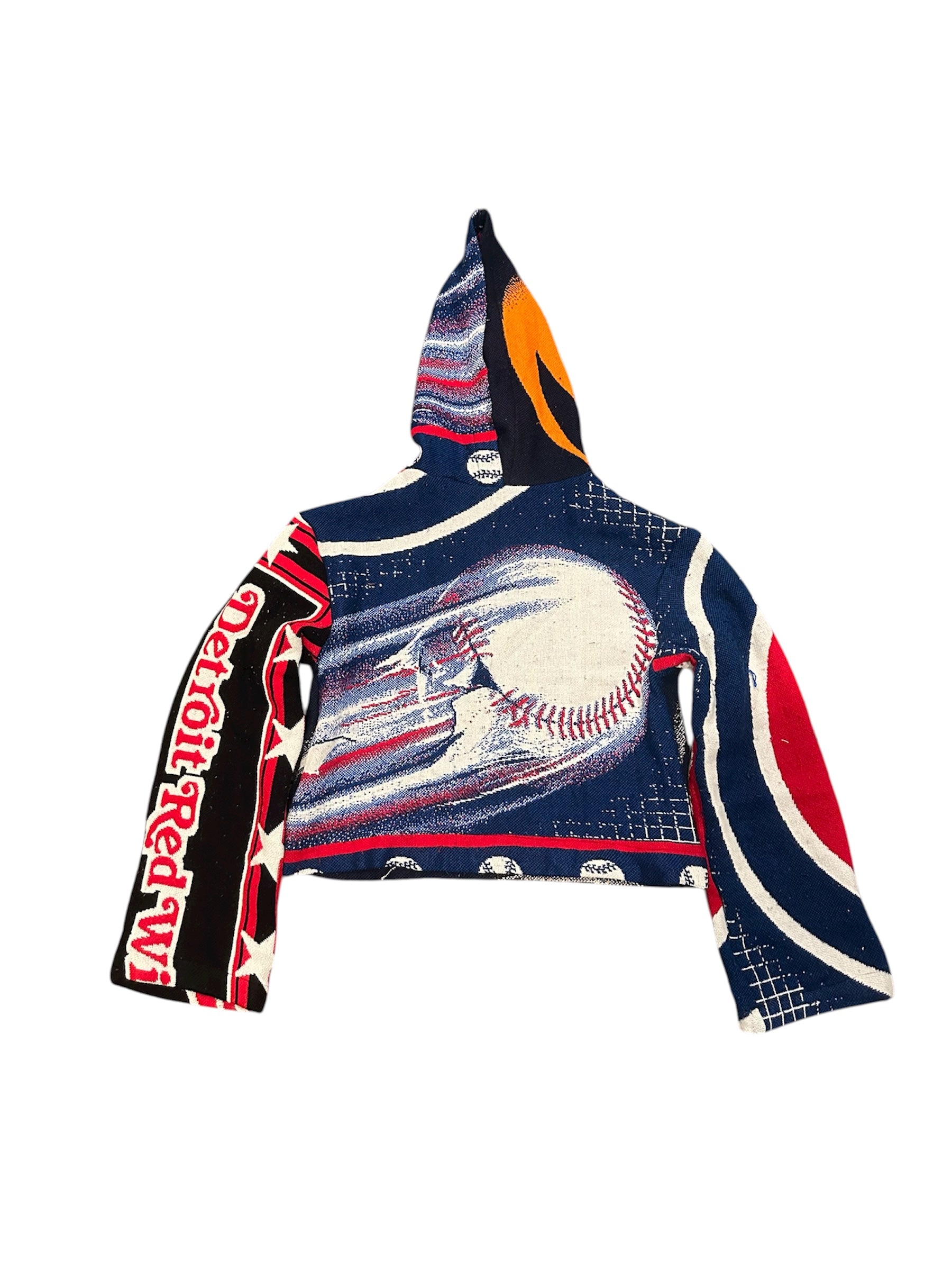 Size M 1/1 red wings tapestry hoodie