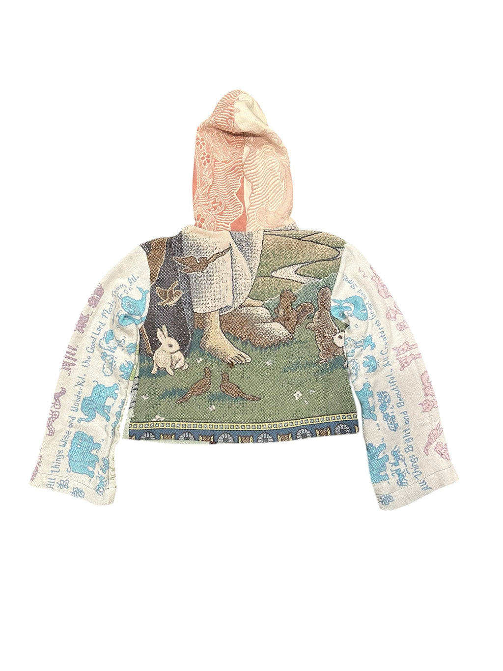 Size M 1/1 jesus foot tapestry hoodie