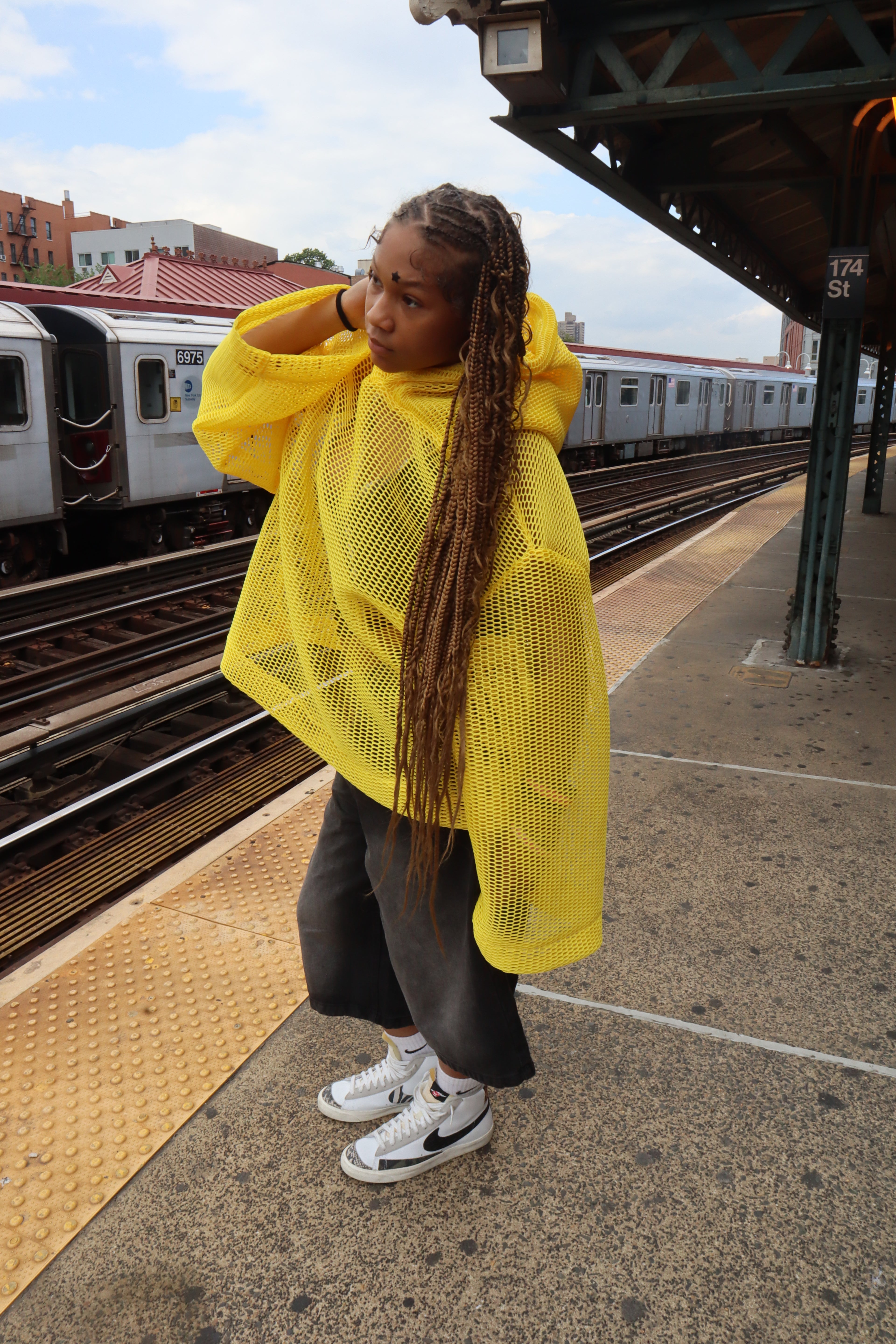 0602 rubber duck mesh hoodie