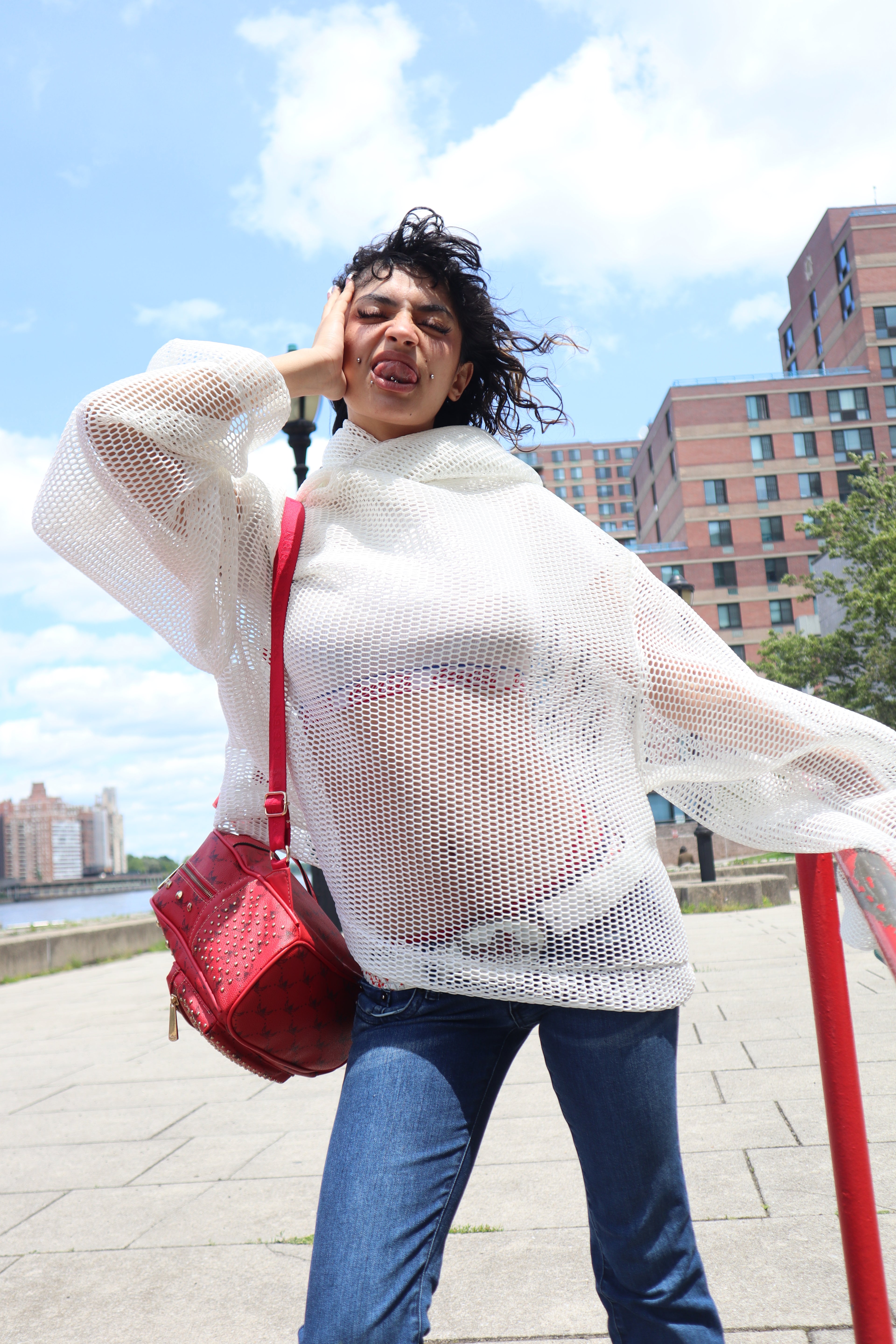 0602 ice cream mesh hoodie