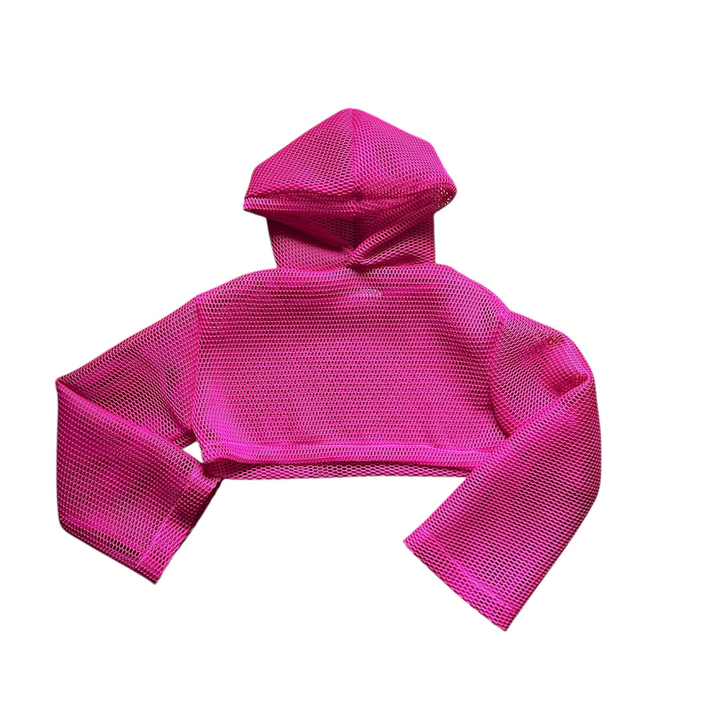 0602 beets cropped mesh hoodie