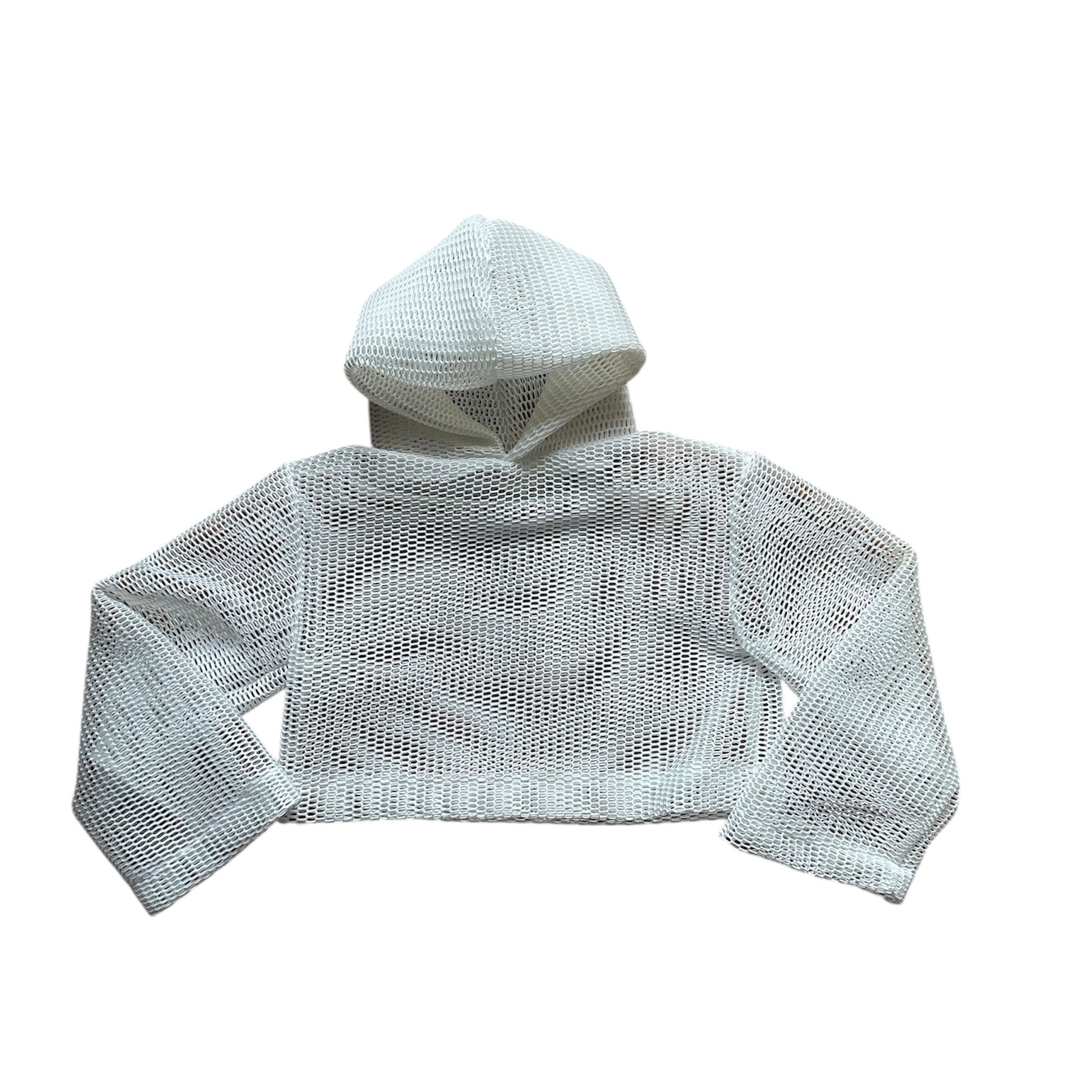 0602 ice cream cropped mesh hoodie