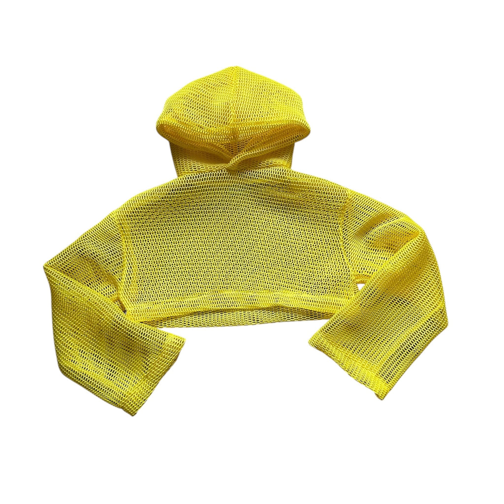 0602 ice cream cropped mesh hoodie